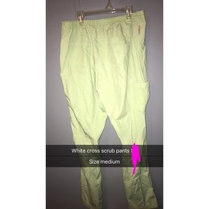 White cross scrub bottoms